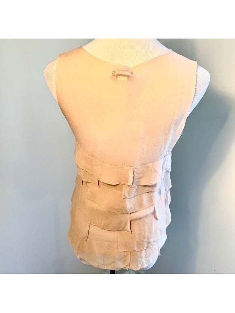 Moda International Ruffled Tank Sz S - Picture 2 of 4